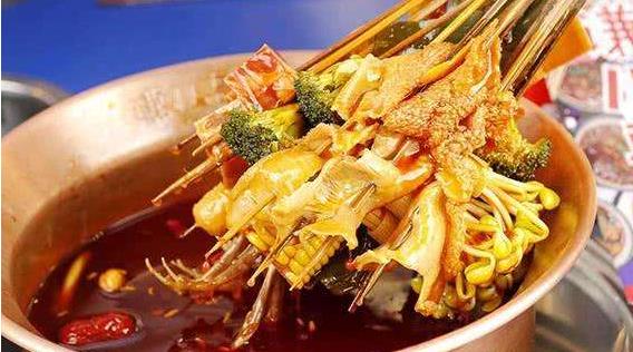 麻辣烫伴侣：麻辣烫+韩国拌饭+青岛啤酒